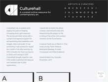 Tablet Screenshot of culturehall.com